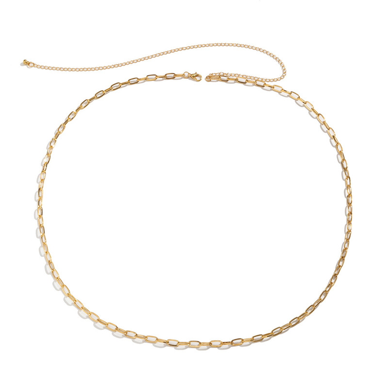 Title 4, Cold Wind Single-layer Metal Chain Waist Chain