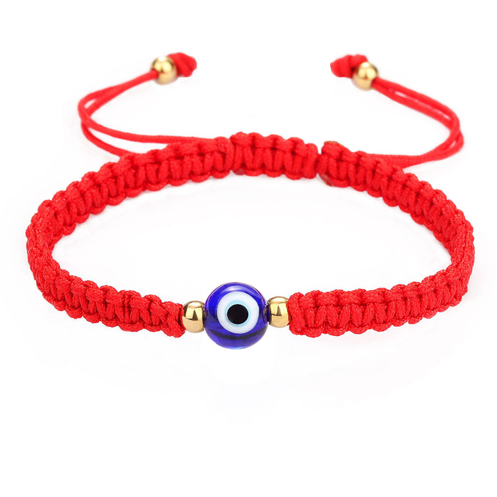 Three Colored Glaze Devil's Eye Rope Bracelet