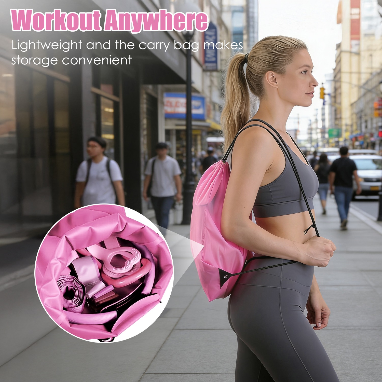 14Pcs Per Set Pilates Ring Kit For Women With Yoga Ball Arm Stretcher 5 Resistant Bands 8 Resistant Band Elastic Band Non-slip Socks Yoga Strap