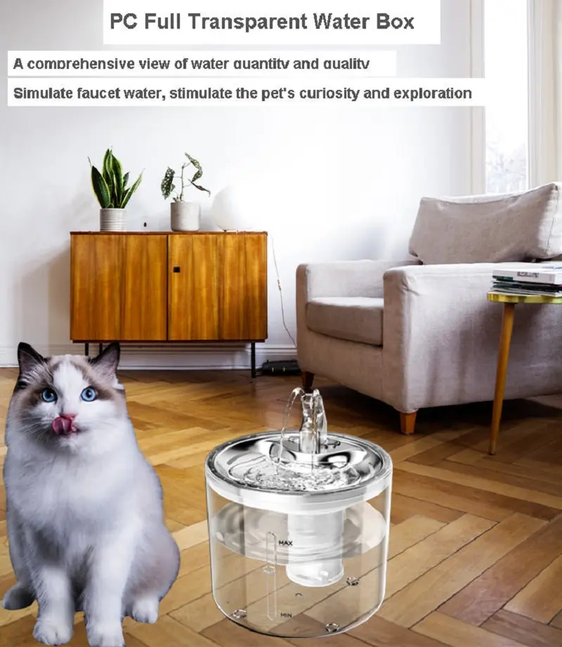 Automatic Pet Drinking Water Dispenser For Cat Dog Stainless Steel Pet Water Fountain