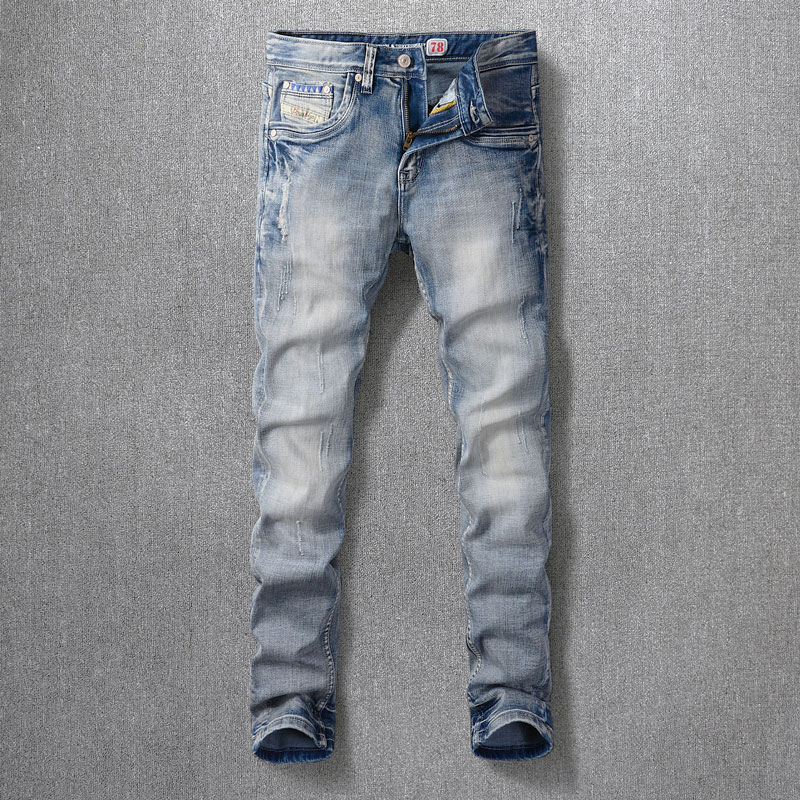 Distressed light blue