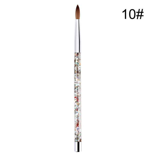 7 Sizes Nail Art Brush For Acrylic Powder Nylon Manicur White10 - Shop at LoveMi
