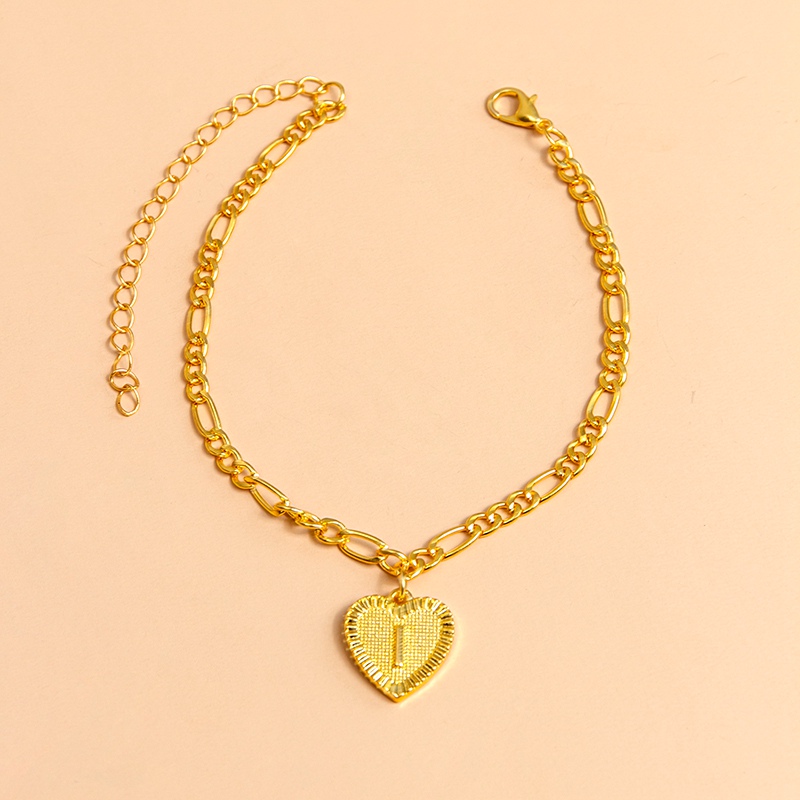 … Color Heart Pendant Foot Bracelets Women