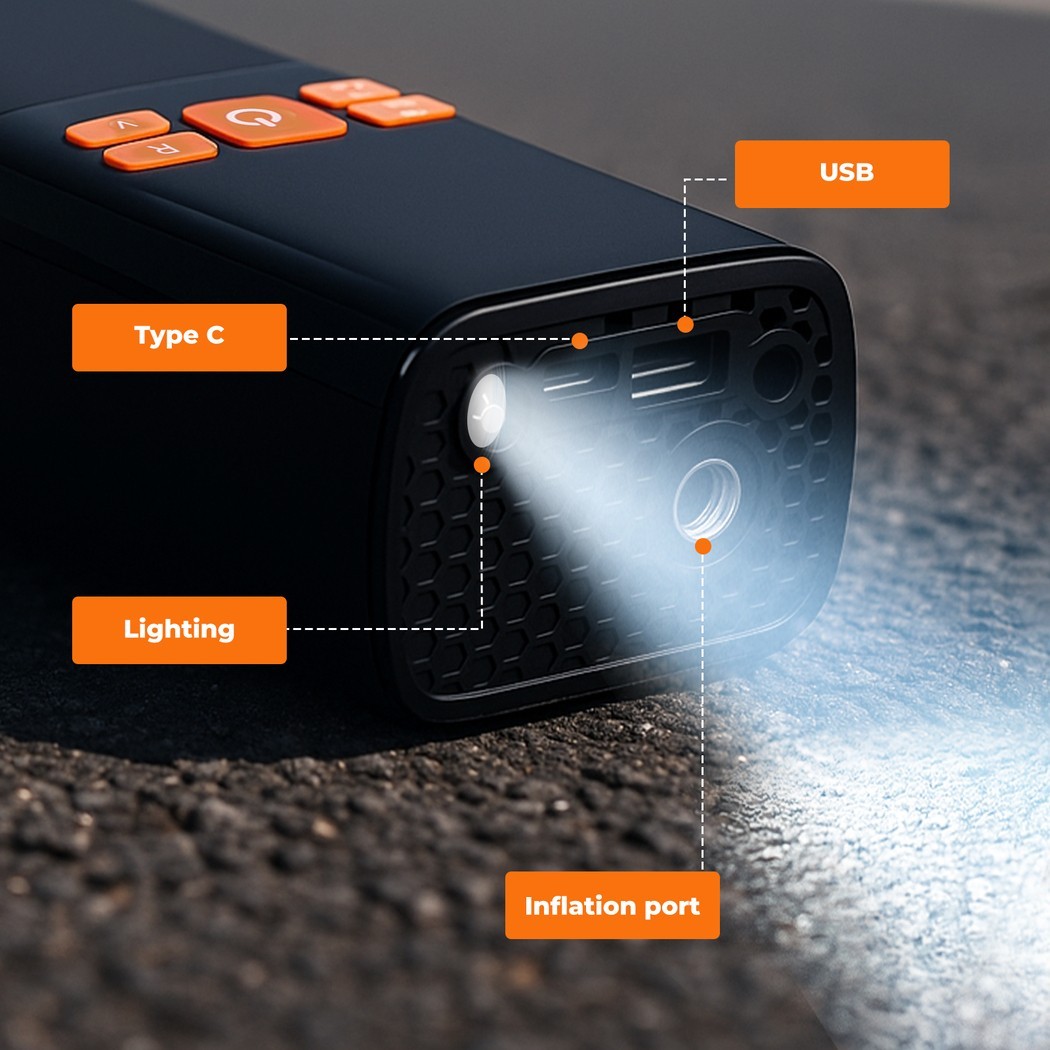 Car Tyre Inflator Cordless Digital Rechargeable Tire Air Compressor Pump Tool UK — image 8