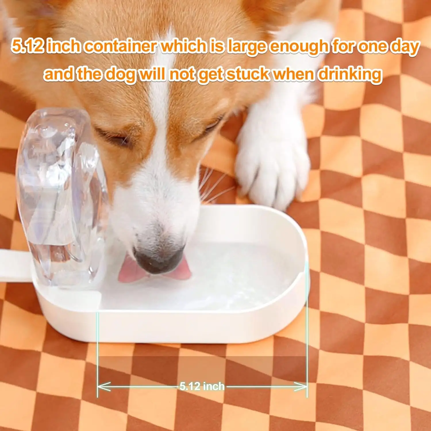 Dog Water Bottle Bowl 2-in-1 Food Container