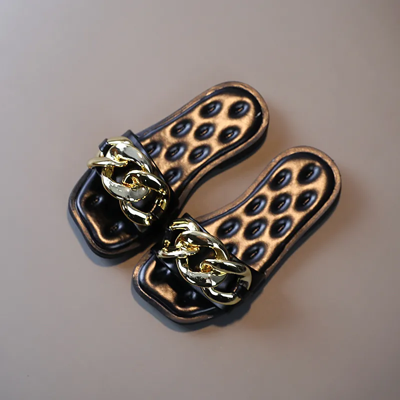 Outer Wear Soft-soled Non-slip Sandals Children's Casual Shoes - Black