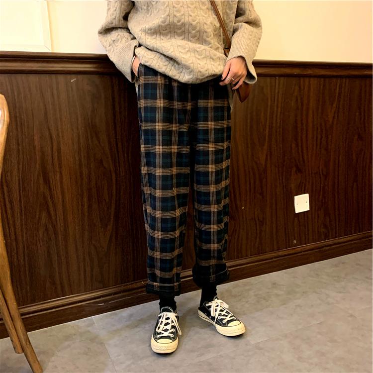 Title 3, Loose High Waist Straight Harem Pants Retro Ver...