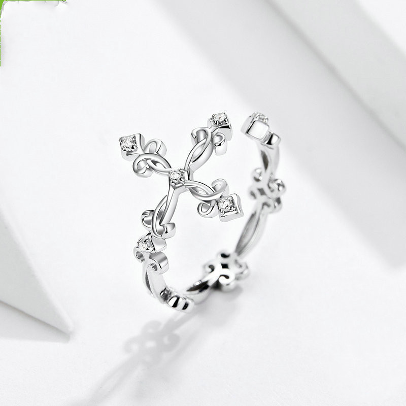 Vine Cross Ring Opening For Men And Women