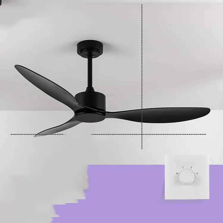 New Scandinavian Industrial Ceiling Fans Without Lights