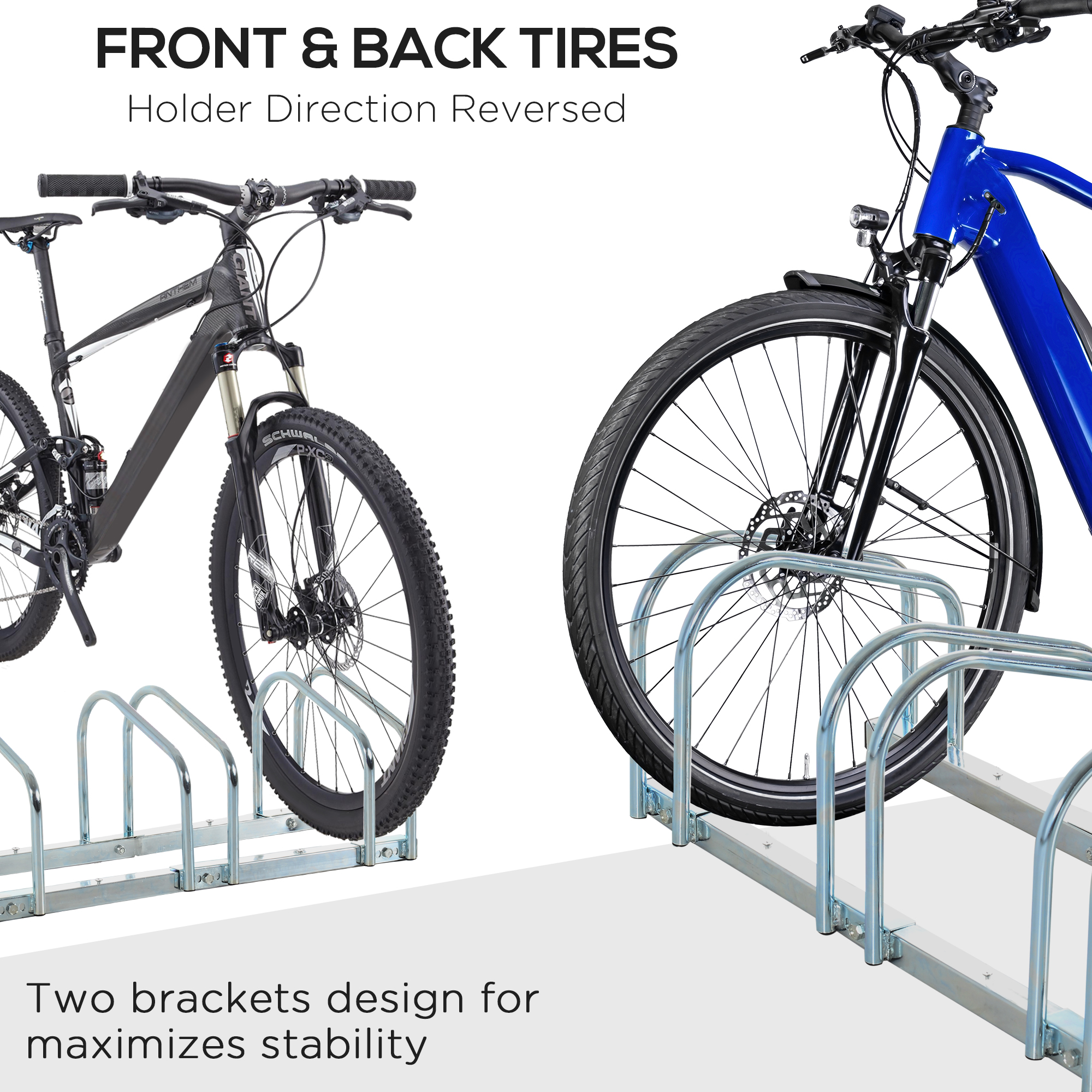 Bicycle Rack Parking Floor Or Wall Mounted Storage Locking 179L X 33W X 27H 5 — image 5