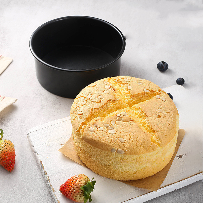 Carbon Steel Baking Chiffon Cake Mould Toast Box Round Golden Nonstick
