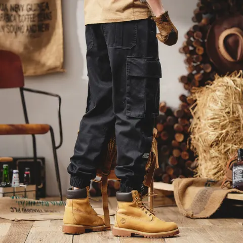 Men's Loose Straight Heavy Cargo Pants