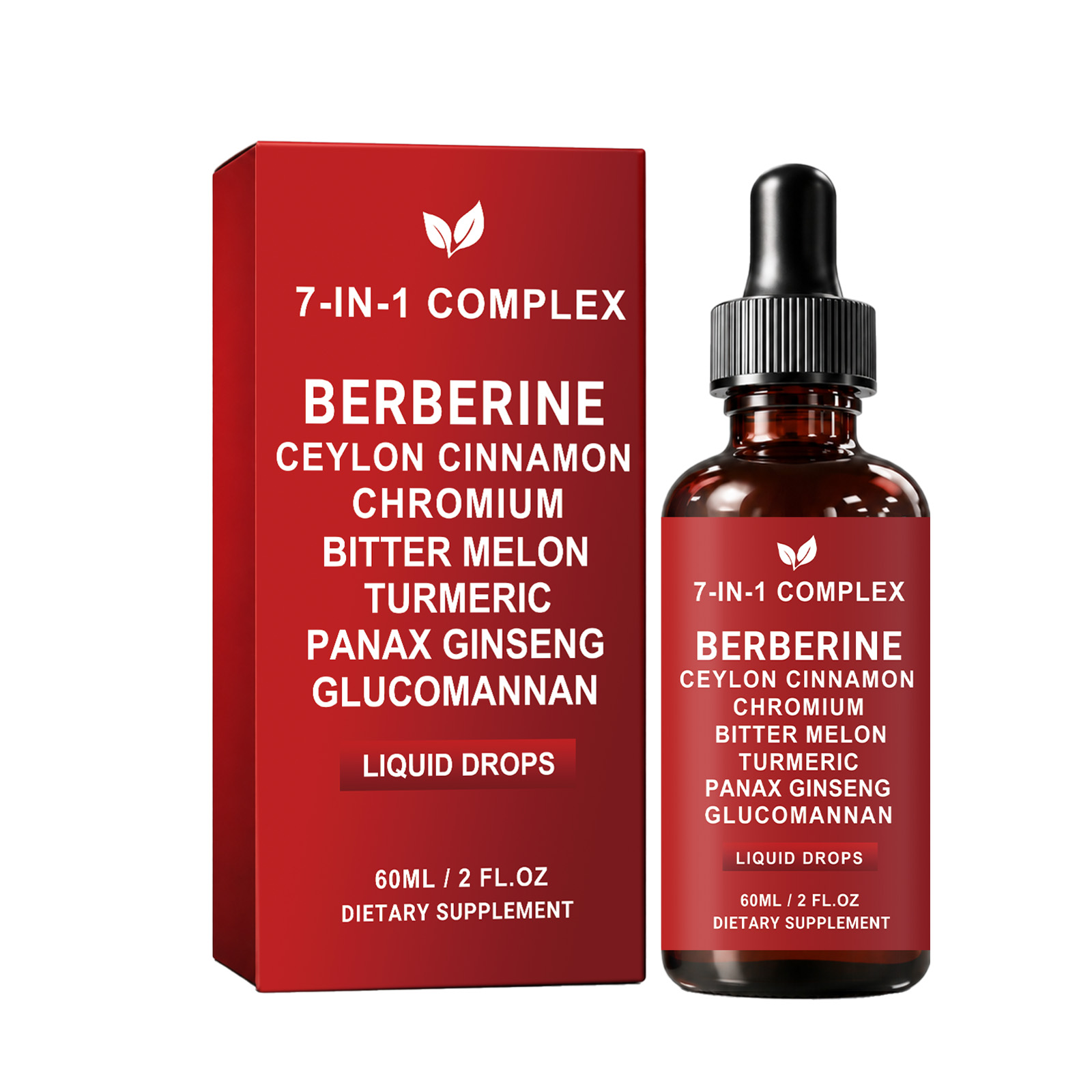 Supliment alimentar Berberine Picături din plante - Sprijină echilibrul sănătos al zahărului din sânge și funcția metabolică zilnică