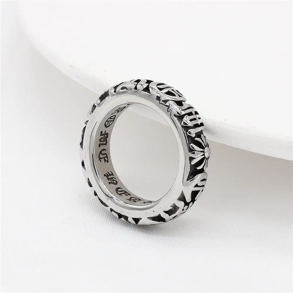 European And American Cross Men's Titanium Steel Ring