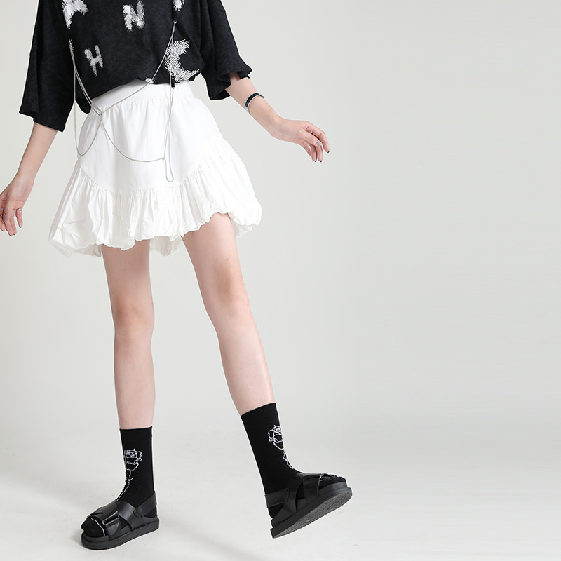 Title 3, Fashion High-waist Bubble Bud Cloud Skirt