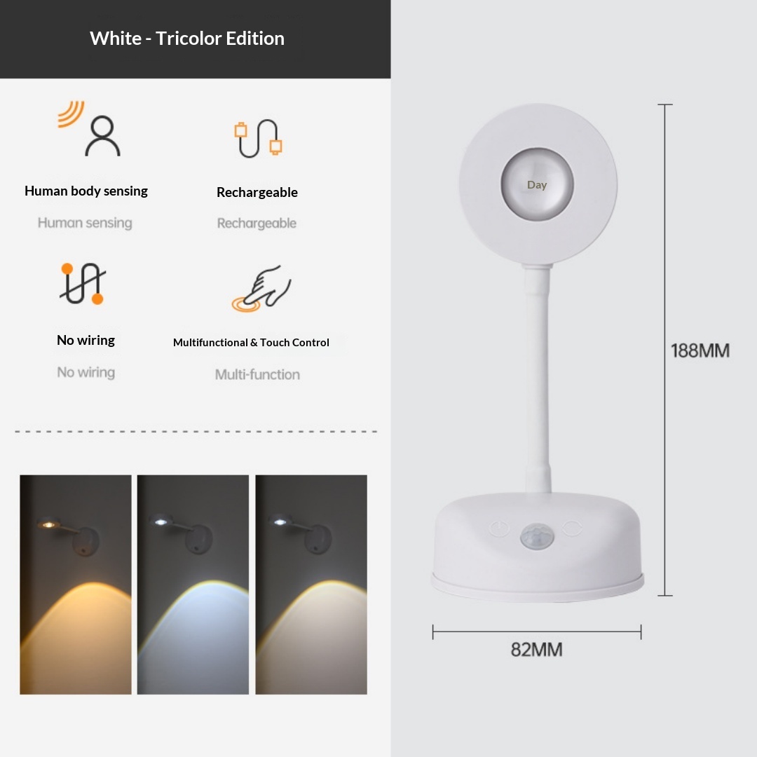 Border Rechargeable, Wire-free Indoor Wall Light, Remote Control Spotlight, Smart LED Motion Sensor Light 3