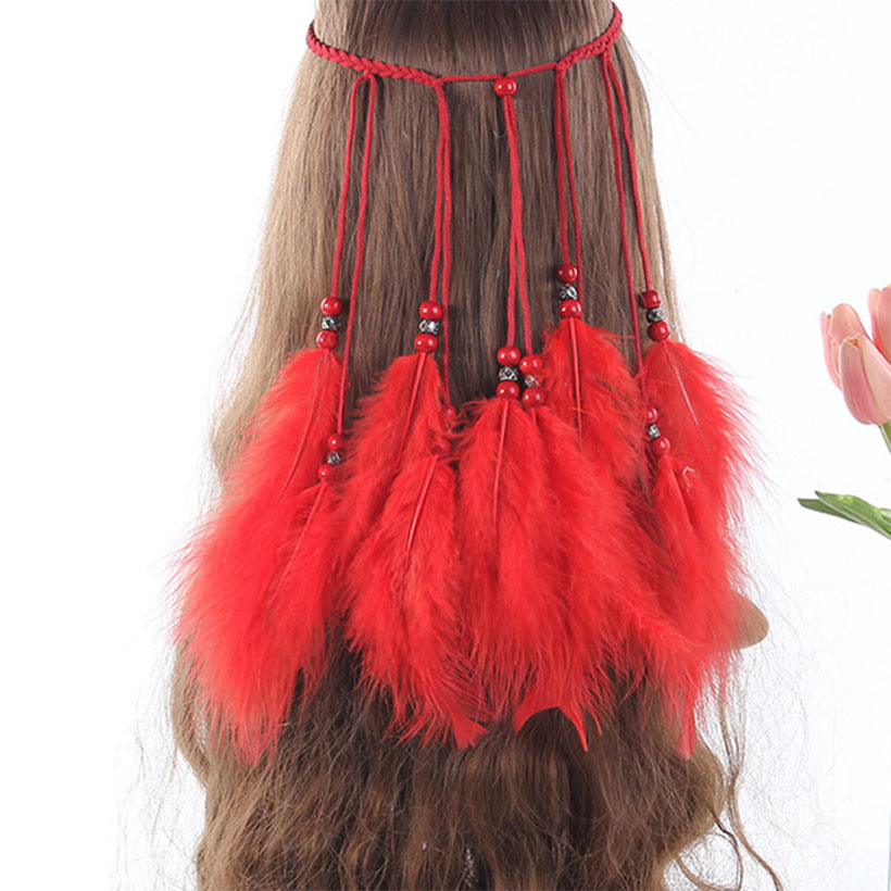 Title 2, Bohemian peacock feather hair band