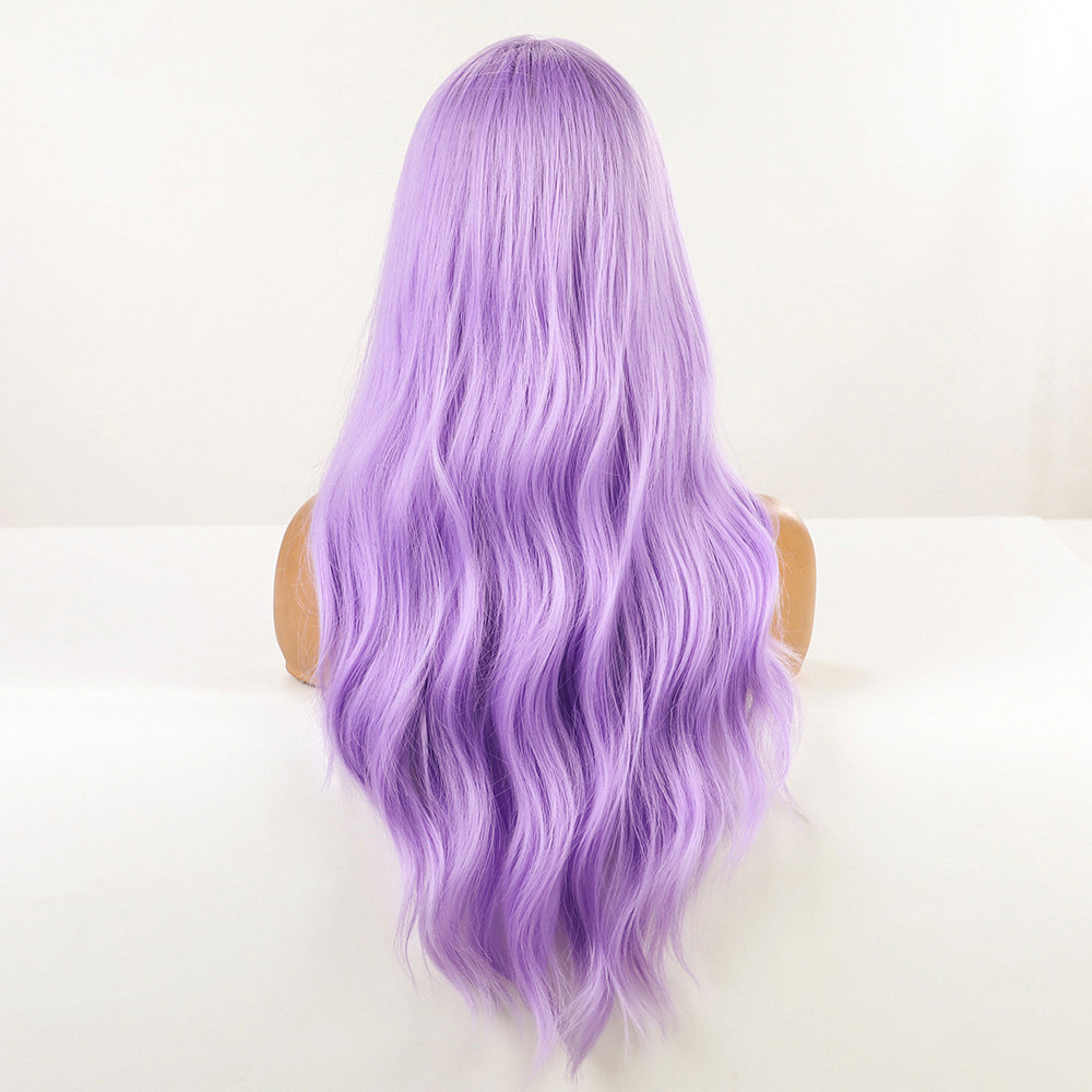 Anime Air Bangs Big Wave Purple Wig — foto 11