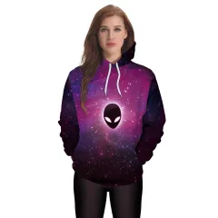 Ghost Starry Sky Digital Printing Fashion Large Sweatwear With Hat Sweater - B101124-M - View 1
