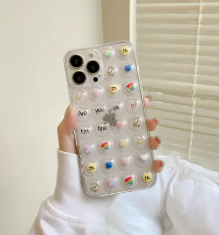 Bear Mobile Phone Case Cartoon Decompression Bubble
