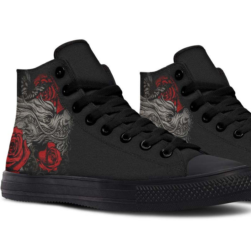 High Top Canvas Shoes For Printing Lovers