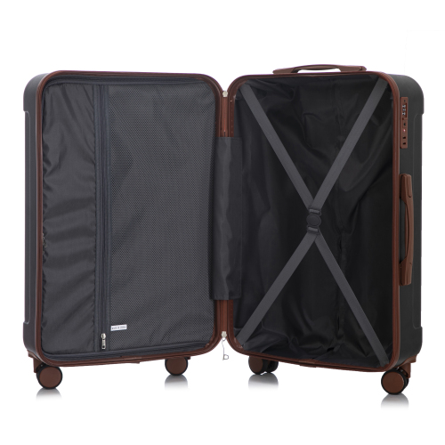 20   24  28  3 Pcs Set In ABS Spinner Wheel Luggage, Carry On Suitcase, Matching Color, TSA Combination Lock