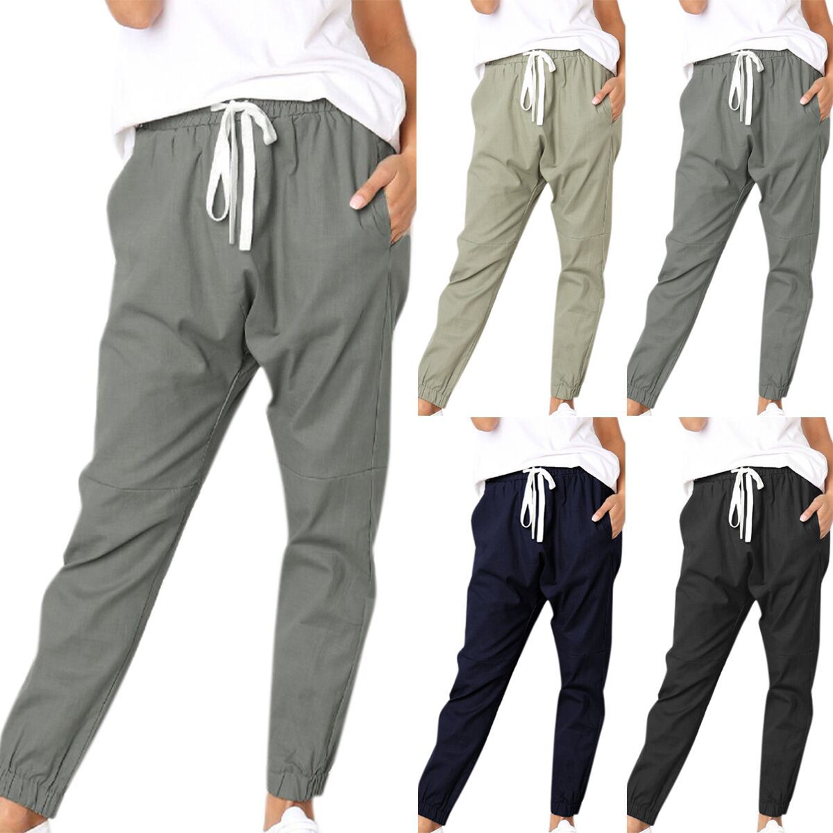 Title 3, Pantalones casuales cortos para mujer con ajust...