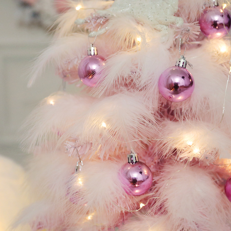 Package 45cm Mini Feather Girl Heart Christmas Tree