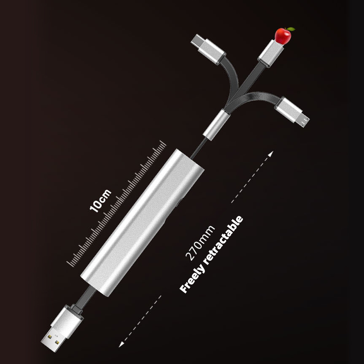 Title 2, 3-in-1 USB-Schnellladekabel für schnelles Aufla...