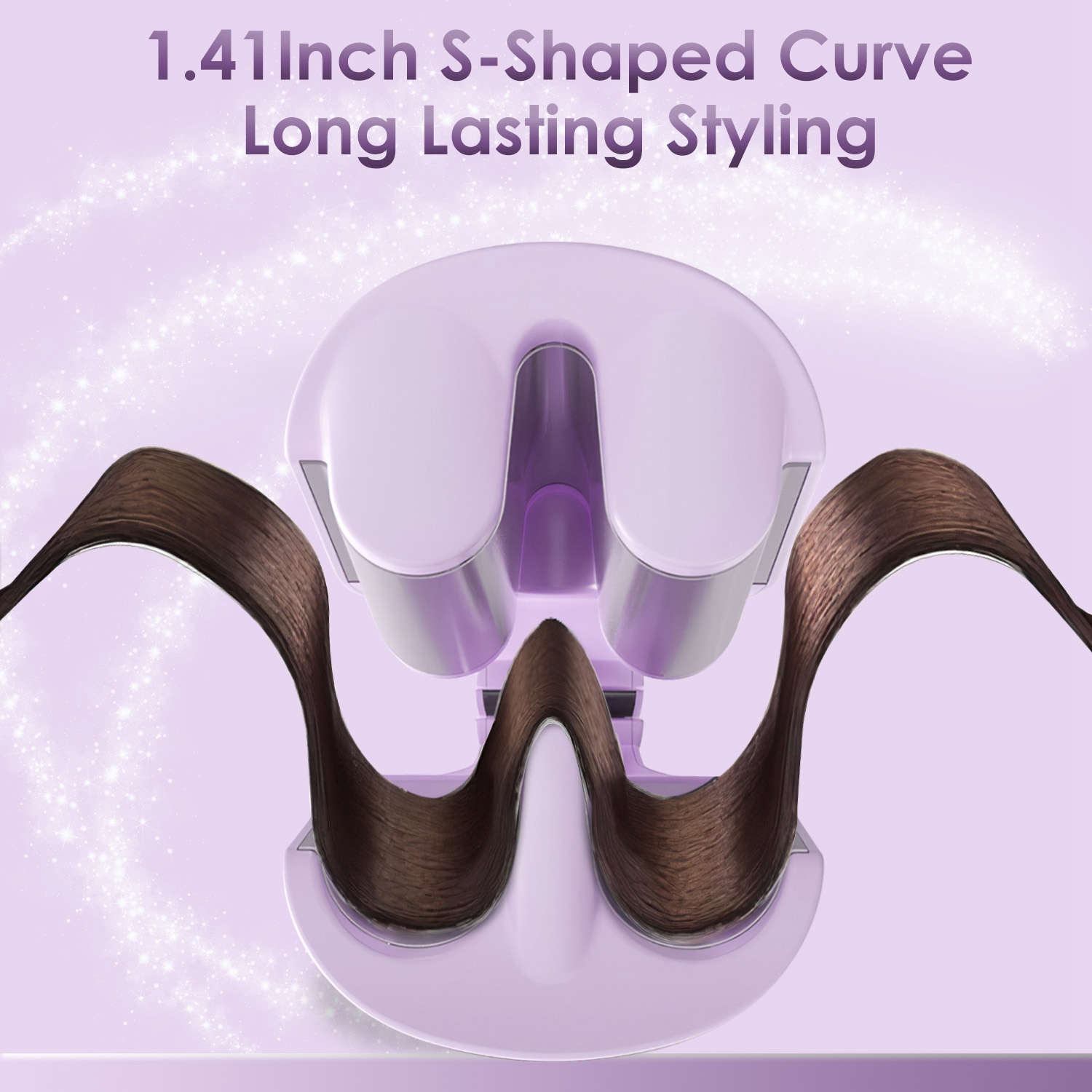 1Pc Hair Iron Curling Waver With Ceramic 1.41inch Barrel Ions Deep Hair Curler Dual Voltage Anti Scald Hair Curling Wand Hair Crimper With 5 Temperature Auto Off 30S Fast Heating 6