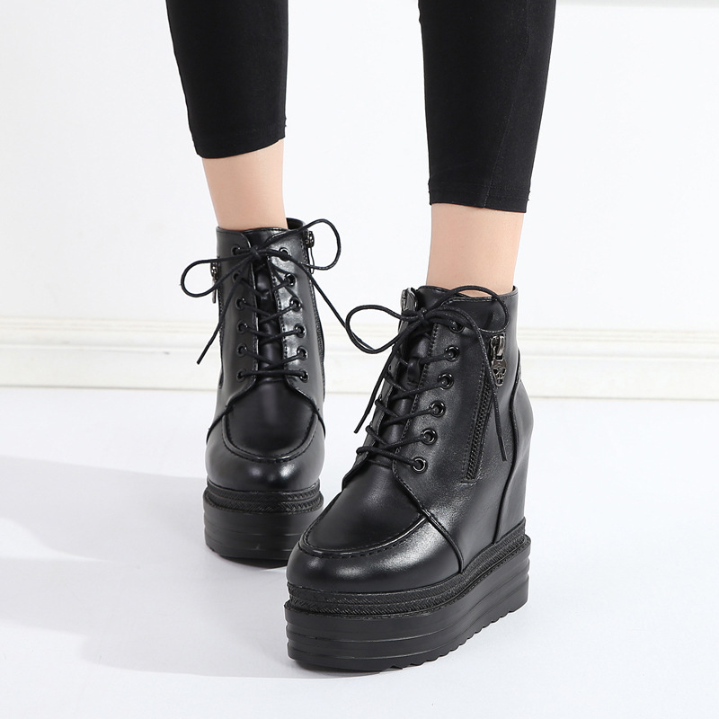 Title 2, Waffle Platform Wedge Booties