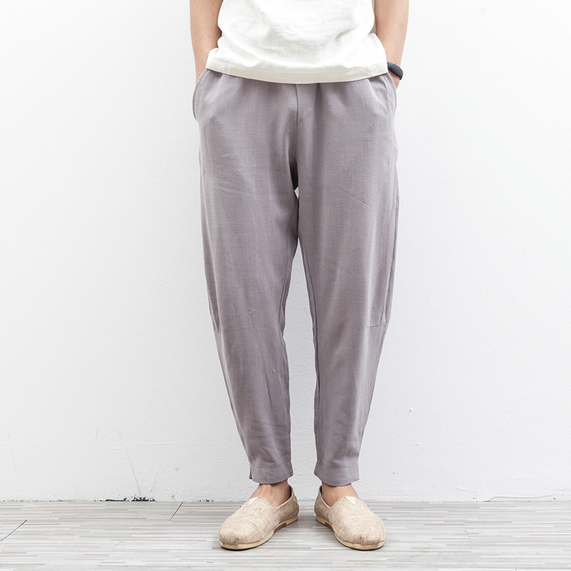 Trousers Casual Pants Men's Men's Cotton Linen Pants Skinny Harem