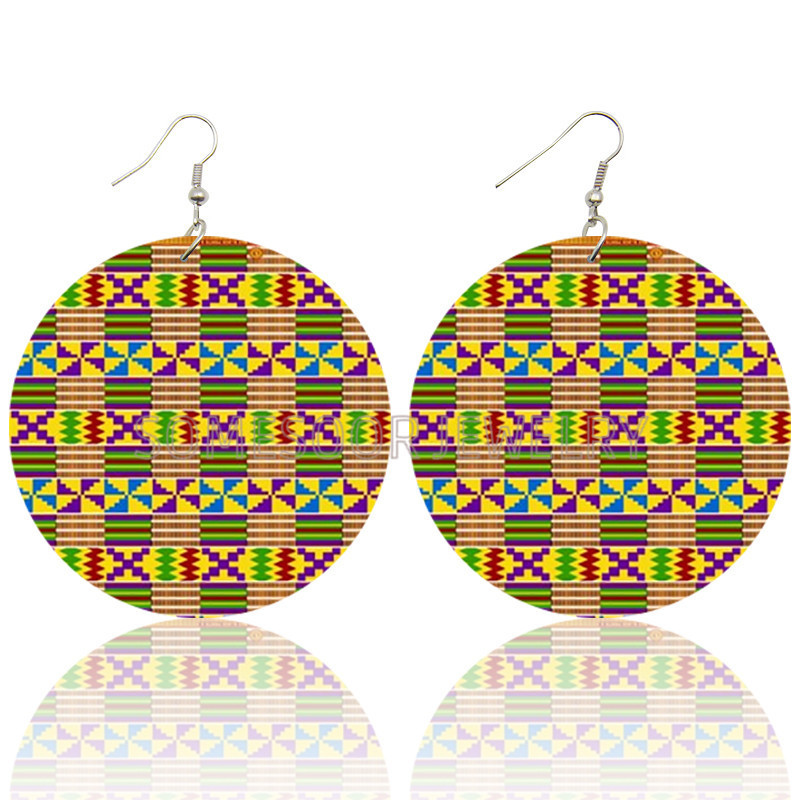 Title 2, Bohemian Set Fashion Color Printing Earrings Ex...