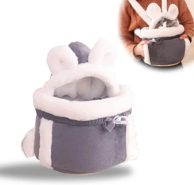 Pet Carrier Bag, Cat Bag Carrier, Double Pocket Cat Front Pack, Carry Bag For Pets, Warm Pet Carrier Bag, Travel Backpacks For Dogs And Cats Backpa... Gray - Shop at LoveMi