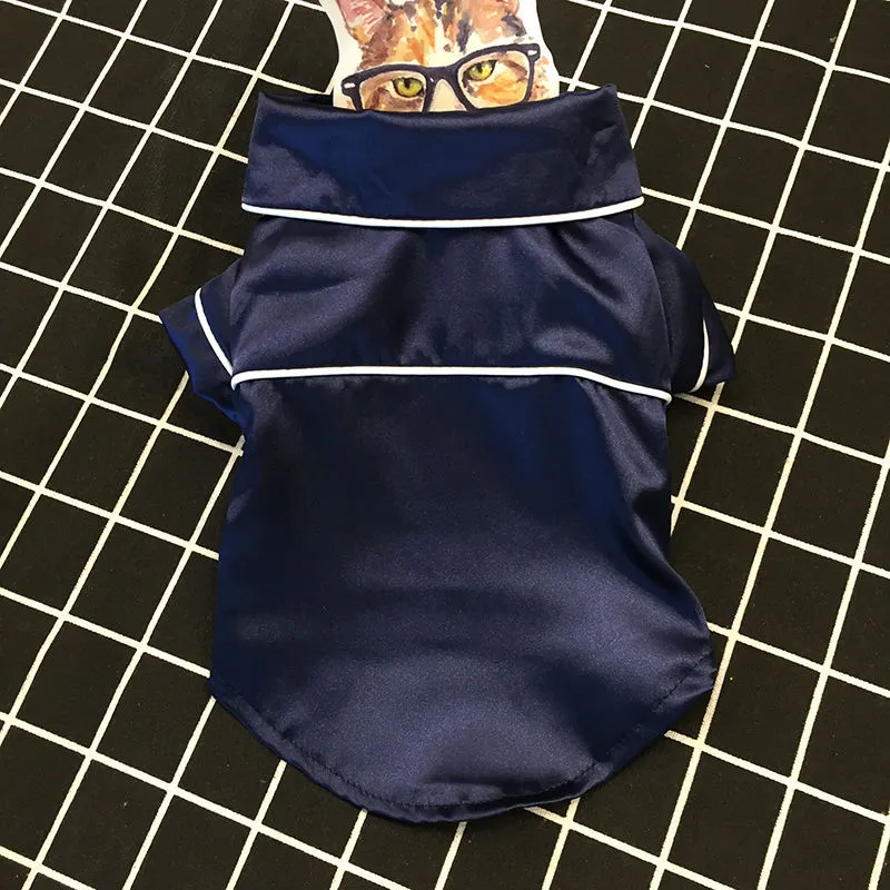 Fashion Personality Teddy Dog Clothing - Navy Blue