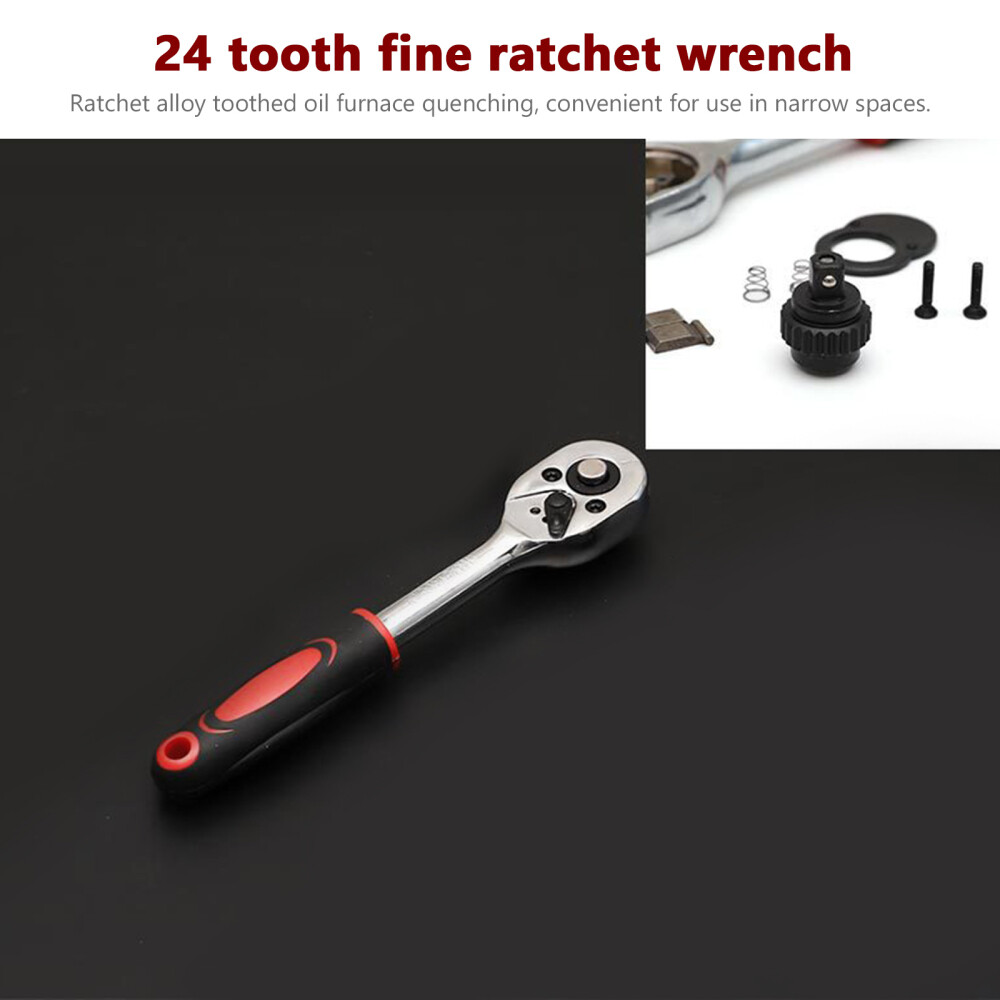 46Pcs Metric Socket 1 4  HSS Drive Ratchet Bit Set Wrench Torx Hex Tool Kit Case — foto 13