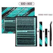 Individual Clusters Of Natural Black False Eyelashes Non-Adhesive Eyelashes Large Capacity Eyelashes 5