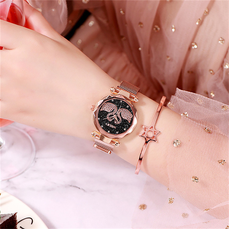 Magnet quartz ladies watch