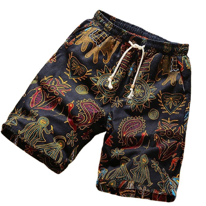 Title 2, Herren Cropped Shorts Lockere Strandhose Leicht...