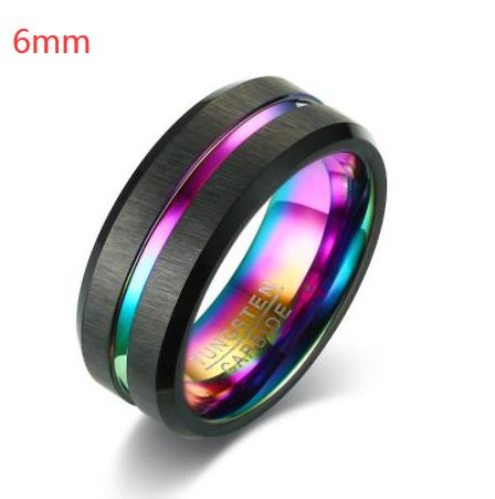 Black Brushed Tungsten Carbide Wedding Ring