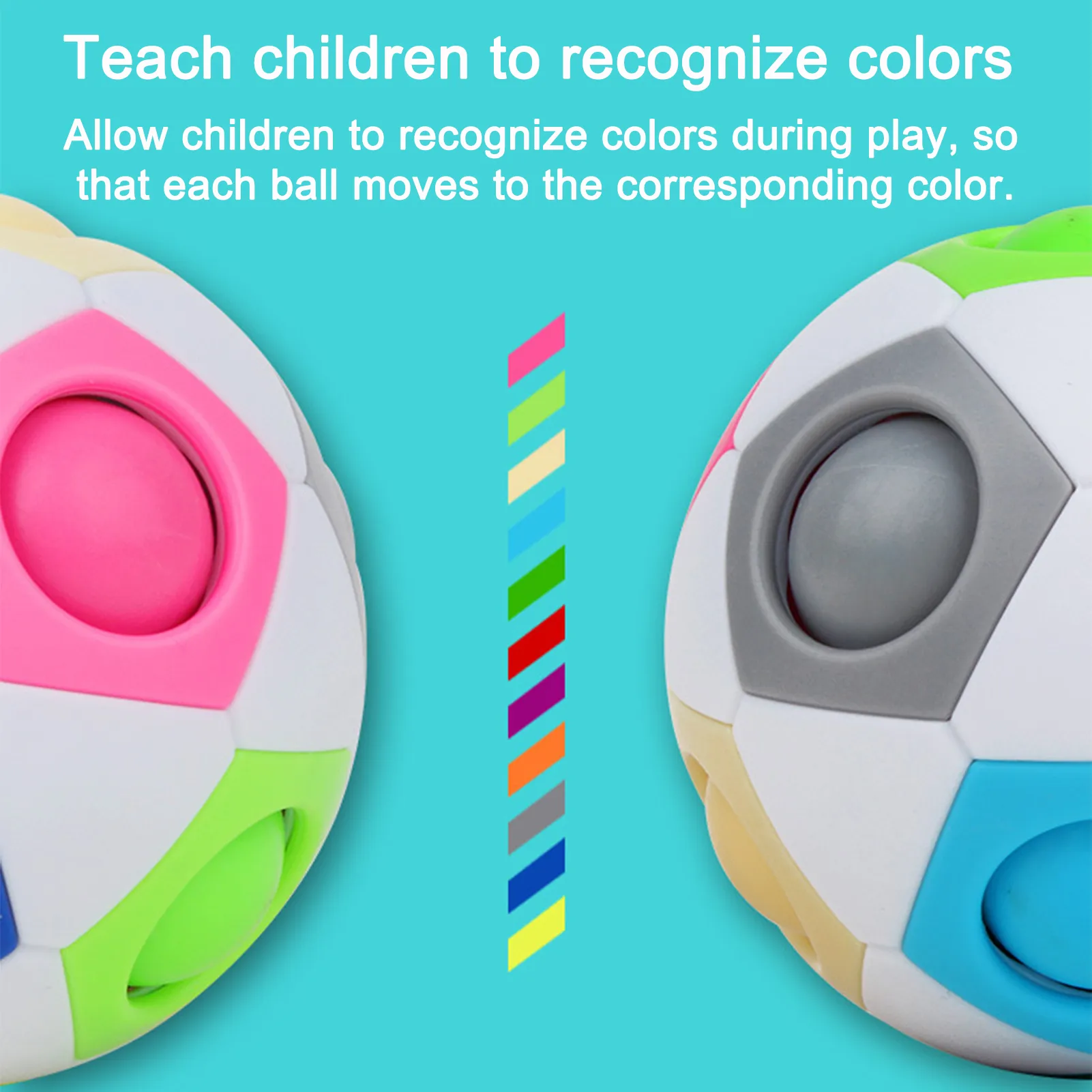 High Elasticity And Fall Resistance Puzzle Rainbow Ball Toy – image 7