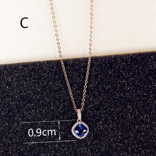 Noble And Versatile Simple Short Crystal Clavicle Chain