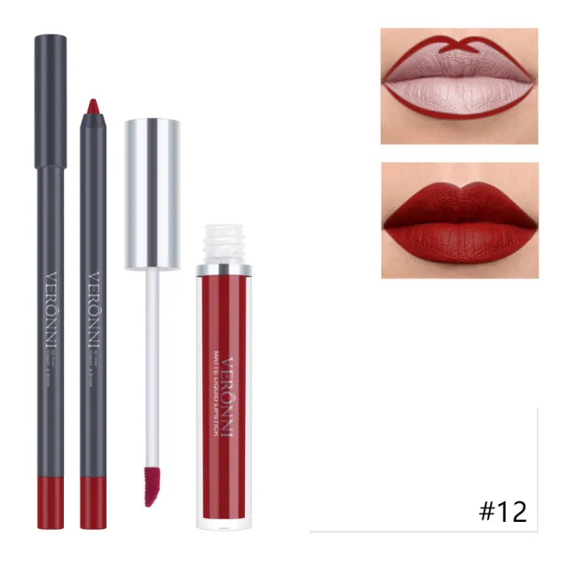 New Lip Gloss Combination Set Non stick Cup Is Not Easy To Fade 12Color - Shop at LoveMi