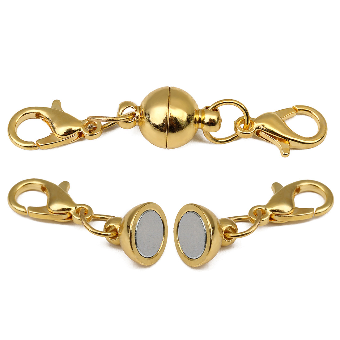 Bracelet Necklace Connecting Clasp Ball Magnetic Gold - Shop at LoveMi
