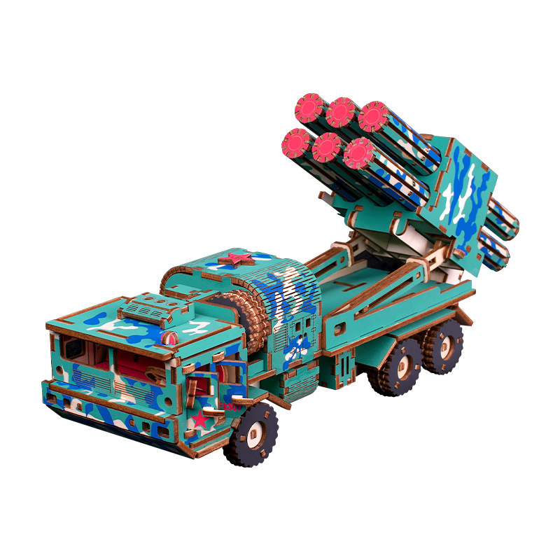 Military 3D Wooden Three-dimensional Puzzle Manual Model