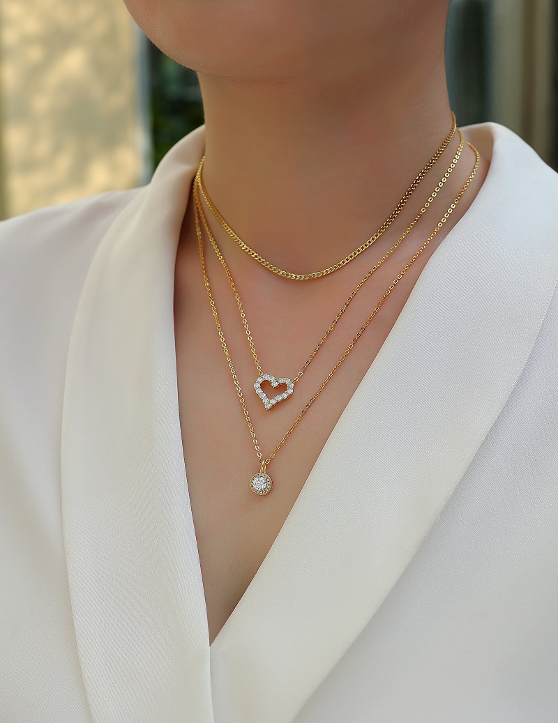 0.5 Carat Luxury Fashion Minimalist Trend Jewelry Silver Pendant Necklace With Top-quality Morganite, S925 Silver Electroplated With Gold