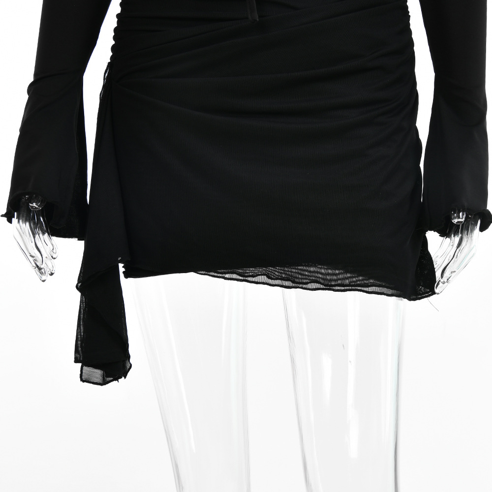 Irregular Tunic Waist Slim Dress Suspenders In Summer