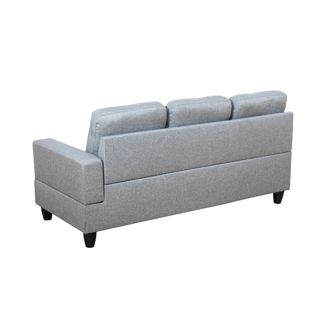 Pickup Only--Grey Linen 3-Piece Couch Living Room Sofa Set