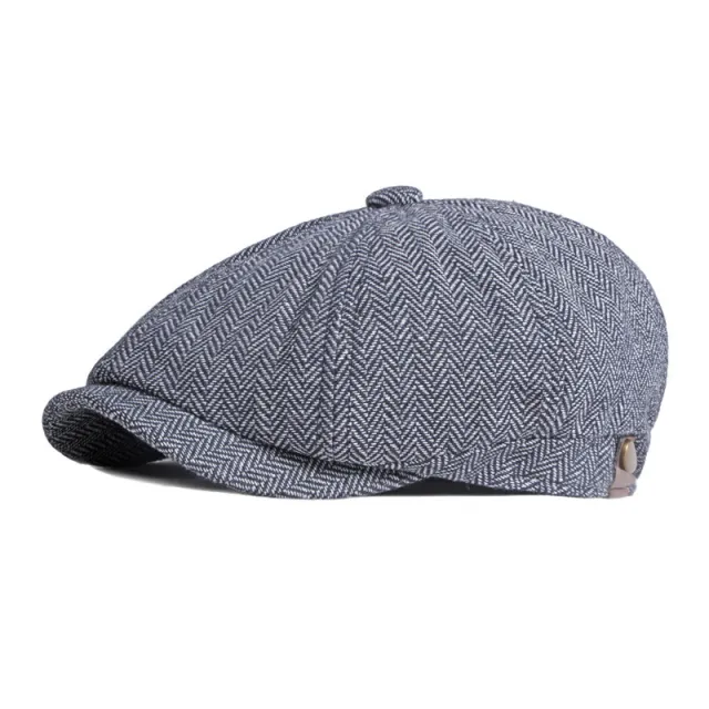 British Retro Octagonal Hat Men's Literary Leisure Navy Blue - Shop at LoveMi