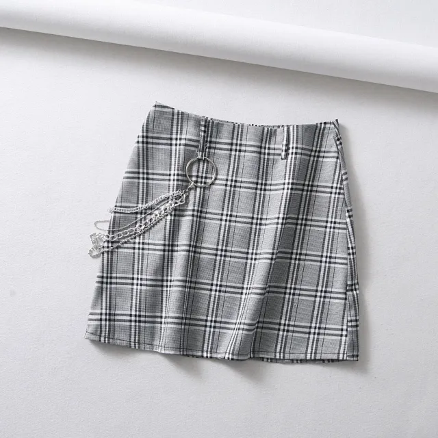 Ladies Fashion New Mini Hip Short Skirt Trend Grey - Shop at LoveMi